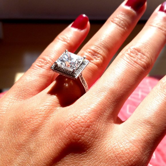 AIG CERTIFIED Lab Grown 4ct Princess Cut Diamond - Picture 9 of 11